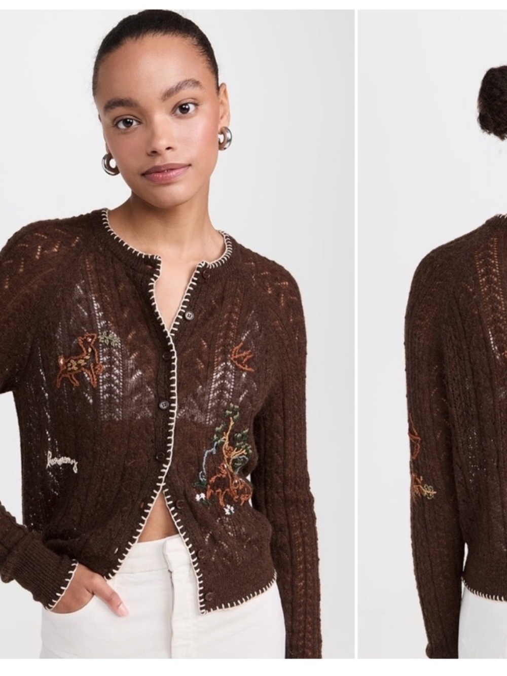 Sea Martha embroidery cardigan sea new York
